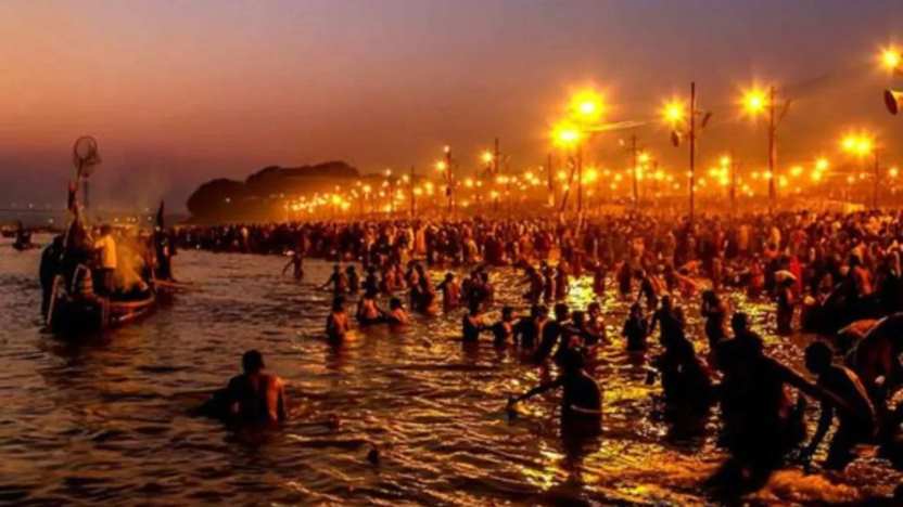 Night view of Maha Kumbh, Praygraj